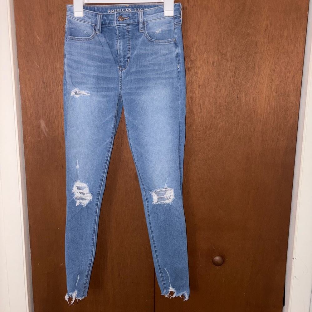 American Eagle Outfitters Blue “The Dream Jean” Super High Rise Jegging Size 4